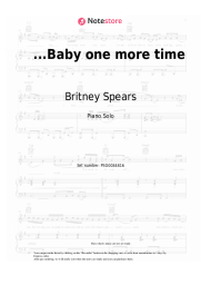Sheet music, chords Britney Spears - ...Baby one more time