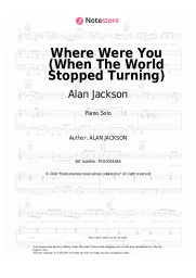 Sheet music, chords Alan Jackson - Where Were You (When The World Stopped Turning)