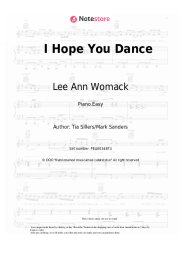 Sheet music, chords Lee Ann Womack - I Hope You Dance