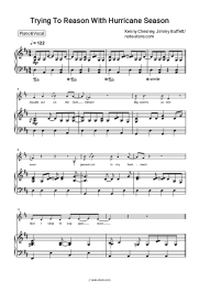 Sheet music, chords Kenny Chesney, Jimmy Buffett - Trying to Reason With Hurricane Season