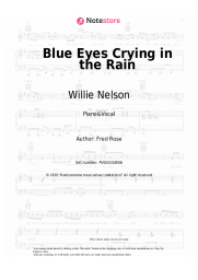 Sheet music, chords Willie Nelson - Blue Eyes Crying in the Rain