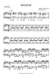 Sheet music, chords DaBaby, Roddy Ricch - ROCKSTAR