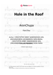 Sheet music, chords AronChupa, Little Sis Nora - Hole in the Roof