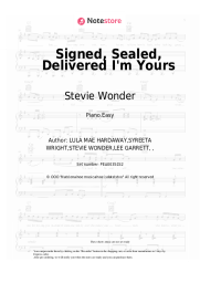 Sheet music, chords Stevie Wonder - Signed, Sealed, Delivered I'm Yours