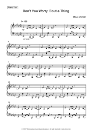 Sheet music, chords Stevie Wonder - Don’t You Worry ’Bout a Thing