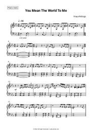 Sheet music, chords Freya Ridings - You Mean The World To Me