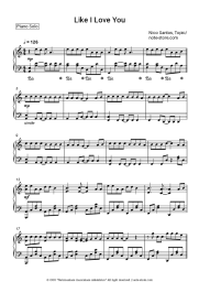 Sheet music, chords Nico Santos, Topic - Like I Love You