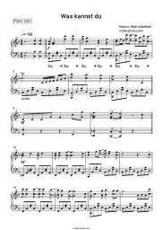 Sheet music, chords Marco Wahrstaetter - Was kannst du