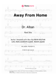 Sheet music, chords Dr. Alban - Away From Home