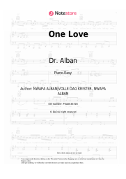 Sheet music, chords Dr. Alban - One Love