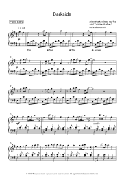 Sheet music, chords Alan Walker - Darkside (feat. Au/Ra & Tomine Harket)