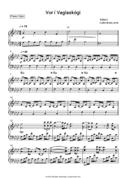 Sheet music, chords Kaleo - Vor í Vaglaskógi