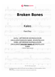 Sheet music, chords Kaleo - Broken Bones