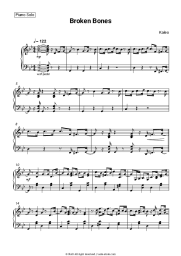 Sheet music, chords Kaleo - Broken Bones