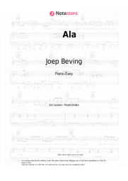 Sheet music, chords Joep Beving - Ala