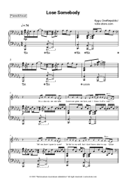 Sheet music, chords Kygo, OneRepublic - Lose Somebody