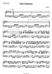 Sheet music, chords Wham! - Club Tropicana