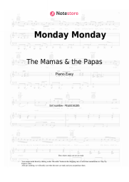 Sheet music, chords The Mamas & the Papas - Monday Monday