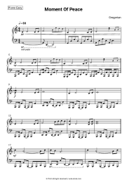 Sheet music, chords Gregorian - Moment Of Peace