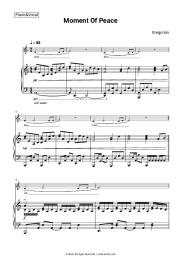 Sheet music, chords Gregorian - Moment Of Peace