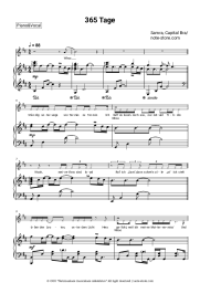 Sheet music, chords Samra, Capital Bra - 365 Tage