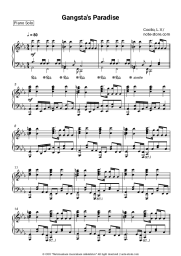 Sheet music, chords Coolio, L.V. - Gangsta's Paradise