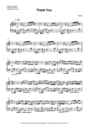 Sheet music, chords Dido - Thank You