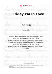 Sheet music, chords The Cure - Friday I'm In Love