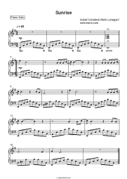 Sheet music, chords Isobel Campbell, Mark Lanegan - Sunrise