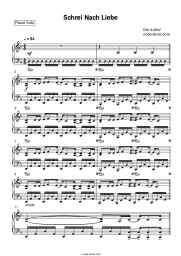 Sheet music, chords Die Ärzte - Schrei Nach Liebe