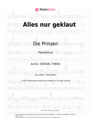 Sheet music, chords Die Prinzen - Alles nur geklaut