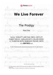 Sheet music, chords The Prodigy - We Live Forever