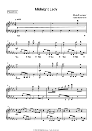 Sheet music, chords Chris Norman - Midnight Lady