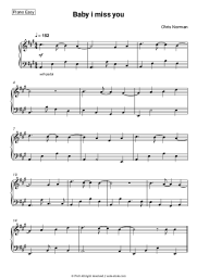 Sheet music, chords Chris Norman - Baby i miss you