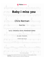 Sheet music, chords Chris Norman - Baby i miss you