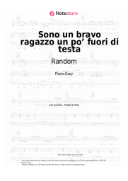 Sheet music, chords Random - Sono un bravo ragazzo un po’ fuori di testa