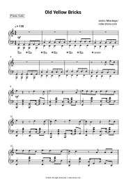 Sheet music, chords Arctic Monkeys - Old Yellow Bricks