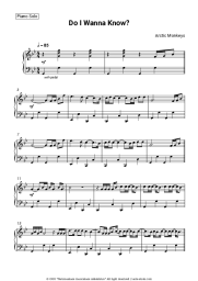 Sheet music, chords Arctic Monkeys - Do I Wanna Know?