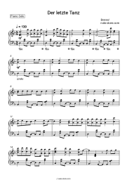 Sheet music, chords Bosse - Der letzte Tanz