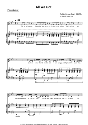 Sheet music, chords Robin Schulz, KIDDO - All We Got