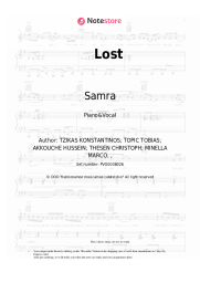 Sheet music, chords Samra, TOPIC42 - Lost