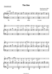 Sheet music, chords Rea Garvey, VIZE - The One