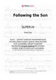 Sheet music, chords SUPER-Hi, Neeka - Following the Sun
