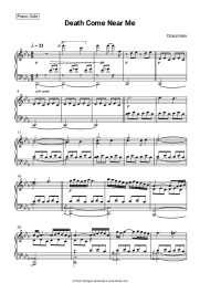 Sheet music, chords Draconian - Death come near me