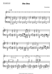 Sheet music, chords Draconian - She Dies