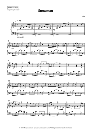 Sheet music, chords Sia - Snowman