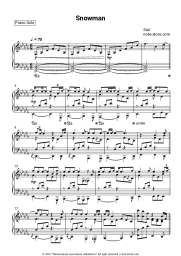Sheet music, chords Sia - Snowman