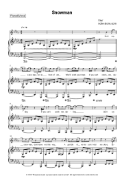 Sheet music, chords Sia - Snowman