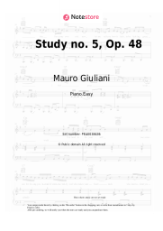 Sheet music, chords Mauro Giuliani - Study no. 5, Op. 48