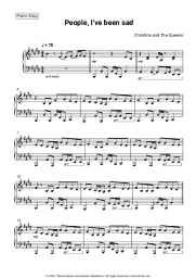 Sheet music, chords Christine and the Queens - People, I’ve been sad